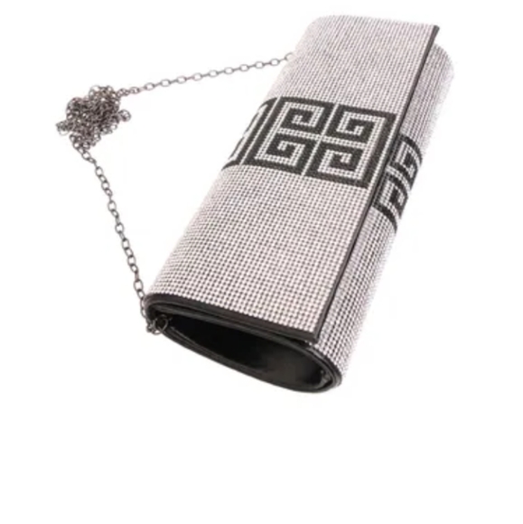 Silver Designer Style Rounded Clutch - Picture 3 of 5